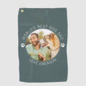 Best Dog Dad by Par Photo Golfhanddoek (Voorkant)