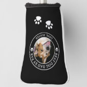 BEST DOG DAD BY PAR Photo Pawprints Custom Kleuren Golfheadcover (Draai 90)