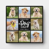 Best DOG DAD Custom 8 Photo Collage Fotoplaat (Voorkant)