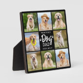 Best DOG DAD Custom 8 Photo Collage Fotoplaat (Voorkant)