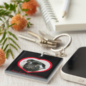 Best Dog Dad, custom hart foto Sleutelhanger (Voorkant Rechts)
