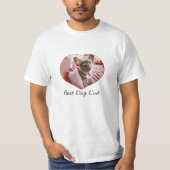 Best Dog Dad, custom hartfoto hart. T-shirt (Voorkant)