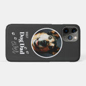 Best Dog Dad Custom Photo Pawprint iPhone Case (Achterkant (horizontaal))