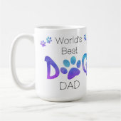 Best Dog Dad - Dog Dad Birthday - PawPrints Koffiemok (Links)