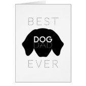 Best Dog Dad Ever Black Dog Face Vaderdag Kaart (Voorkant)