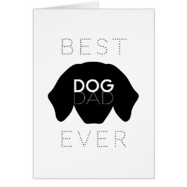 Best Dog Dad Ever Black Dog Face Vaderdag Kaart