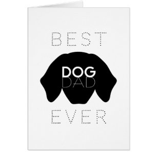 Best Dog Dad Ever Black Dog Face Vaderdag Kaart