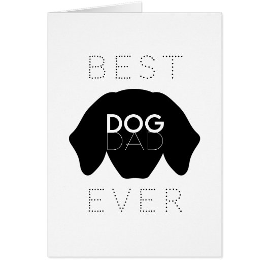 Best Dog Dad Ever Black Dog Face Vaderdag Kaart (Voorkant)