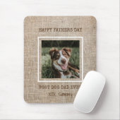 Best Dog Dad Ever Burlap Photo Vaderdag Muismat (Met muis)