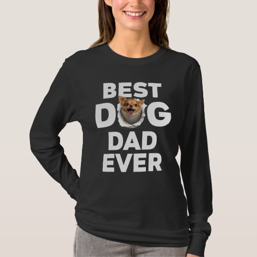 Best Dog Dad Ever Chihuahua T-shirt (Voorkant)