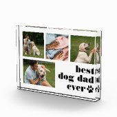 Best Dog Dad Ever Collage Fotoblokken (Rechts)