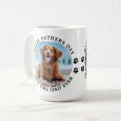Best Dog Dad ever Custom Pet Photo Fathers Day Koffiemok (Voorkant links)