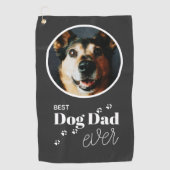 Best Dog Dad Ever Custom Photo Golf Towel Golfhanddoek (Voorkant)