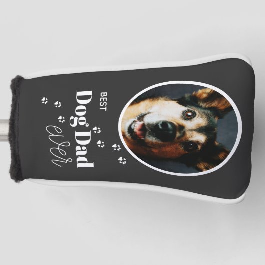 Best Dog Dad Ever Custom Photo Putter Golfheadcover (Voorkant)
