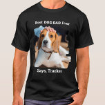 Best Dog Dad ever Cute Personalized Pet Photo T-shirt<br><div class="desc">Beste hond vader ooit... Verrassend je favoriete hond pap deze Vaderdag met dit super schattige shirt van de douanefoto. Pas dit shirt van een hond aan met de favoriete foto en naam van je hond. Beste hond vader ooit ... Zeggen, je hond heet Dit hondenpap t-shirt is een must voor...</div>