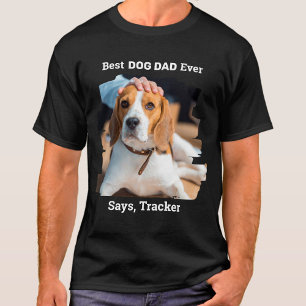 Best Dog Dad ever Cute Personalized Pet Photo T-shirt