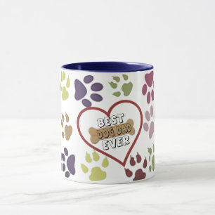 Best Dog Dad Ever Dog Paw Pet Lover   beste honden Mok