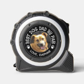 BEST DOG DAD EVER Fotonaam Custom Kleuren Rolmaat (Voorkant)