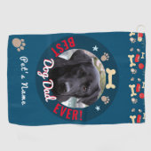 Best Dog Dad Ever Fun Golfhanddoek (Horizontaal)