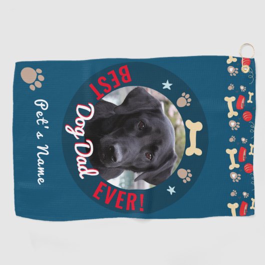 Best Dog Dad Ever Fun Golfhanddoek (Horizontaal)
