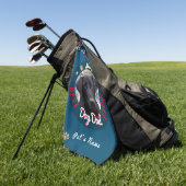 Best Dog Dad Ever Fun Golfhanddoek (Groen)