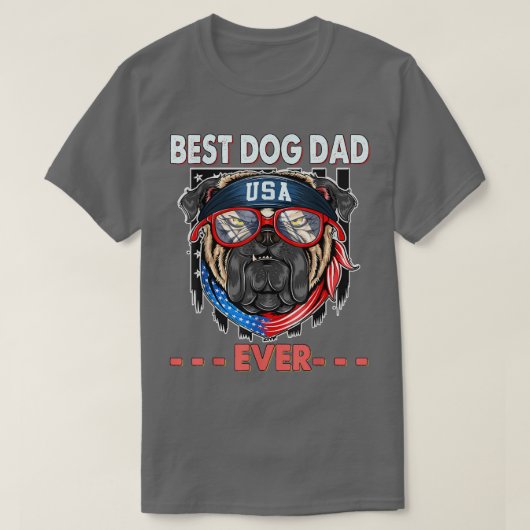 Best Dog Dad Ever Funny Dog Dad Lover Father's D T-shirt (Design voorkant)