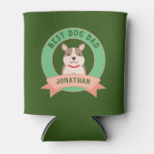 Best Dog Dad ever Funny French Bulldog Puppy Dog Blikjeskoeler (Voorkant)