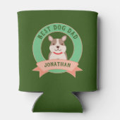 Best Dog Dad ever Funny French Bulldog Puppy Dog Blikjeskoeler (Achterkant)