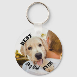 Best Dog Dad Ever Funny Pet Photo Sleutelhanger