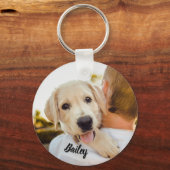 Best Dog Dad Ever Funny Pet Photo Sleutelhanger (Achterkant)