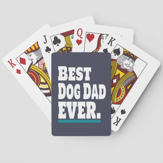 Best Dog Dad EVER Funny Pokerkaarten (Achterkant)