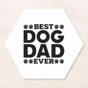 Best Dog Dad Ever - Hondenliefhebber & Hondeneigen Kartonnen Onderzetters