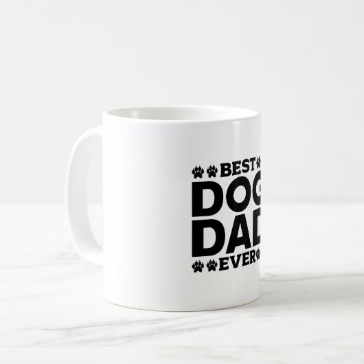Best Dog Dad Ever - Hondenliefhebber & Hondeneigen Koffiemok (Voorkant links)