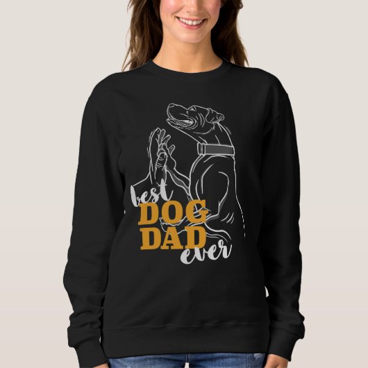 Best Dog Dad ever I Best Pitbull Boxer Trui (Voorkant)