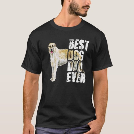 Best Dog Dad Ever Irish Wolfhound Dog T-shirt (Voorkant)