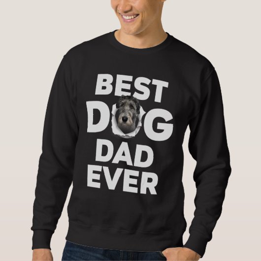Best Dog Dad Ever Irish Wolfhound Trui (Voorkant)