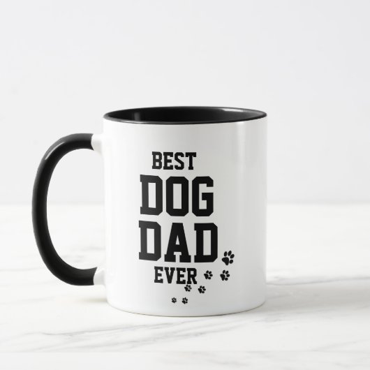 Best Dog Dad Ever Mug - Paws Coffee Cup Gift Mok (Links)