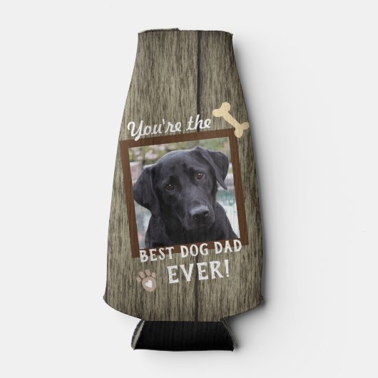 Best Dog Dad ever One Photo Koelbox Flesjeskoeler (Voorkant)