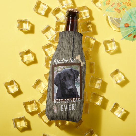 Best Dog Dad ever One Photo Koelbox Flesjeskoeler (Insitu Zomer)