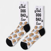 Best Dog Dad ever Personalized Pattern Pet Photo Sokken (Links)