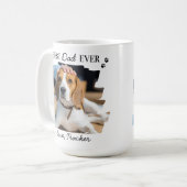 Best Dog Dad ever Personalized Pet Photo Koffiemok (Voorkant links)