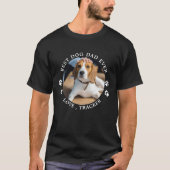 Best Dog Dad ever Personalized Pet Photo T-shirt (Voorkant)