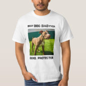 Best Dog Dad ever Personalized Pet Photo T-shirt (Voorkant)