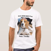 Best Dog Dad ever Personalized Pet Photo T-shirt (Voorkant)