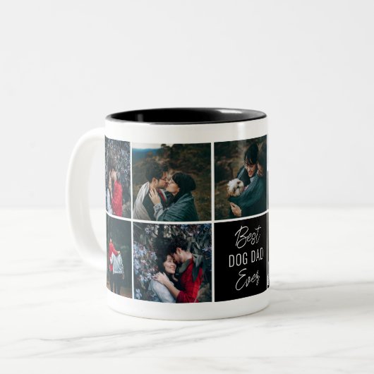 Best Dog Dad ever Personalized Photo Coffee Mok (Voorkant links)