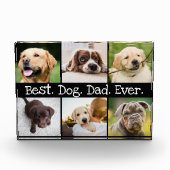 Best Dog Dad Ever Photo Collage in Black and White Fotoblokken (Voorkant)