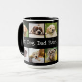 Best Dog Dad Ever Photo Collage in Black and White Mok (Voorkant links)