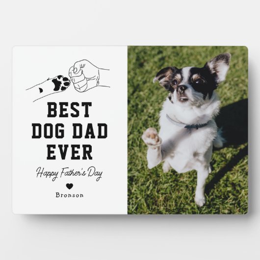 Best Dog Dad ever Photo Fathers Day Fotoplaat (voorkant)