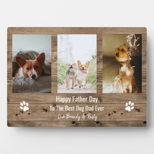 Best Dog Dad ever Photo Fathers Day Fotoplaat