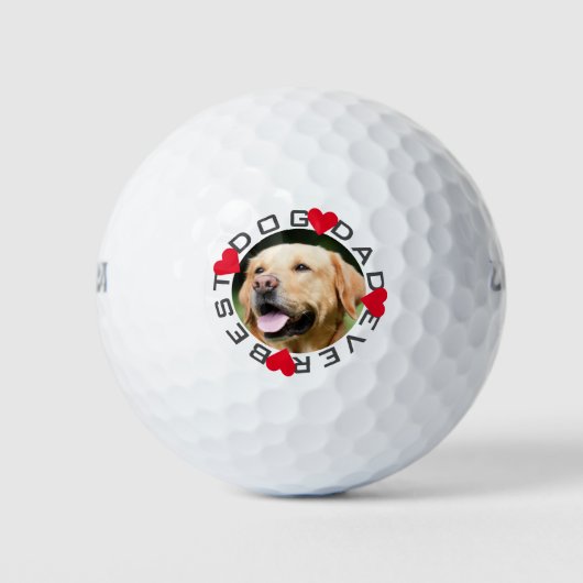 Best Dog Dad Ever Photo Golfballen (Voorkant)